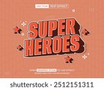 super hero editable text, font effect, 3d text for title