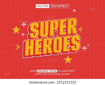 super hero editable text, font effect, 3d text for title