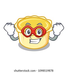 Super hero egg tart character cartoon