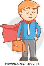Super hero employee for company