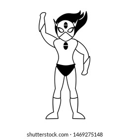 super hero fast woman comic retro isolated cartoon vector illustration graphic design