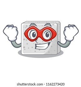 Super hero feta cheese pieces character