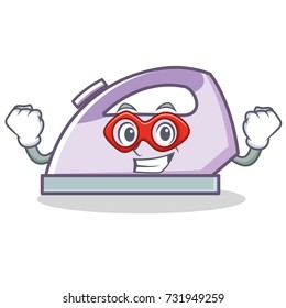 Super hero flat iron character vector art
