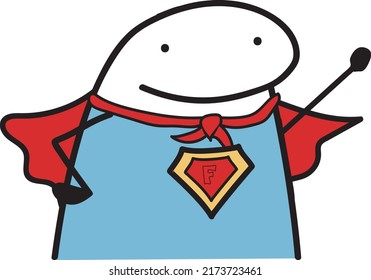 super hero flork autoral meme illustration vector