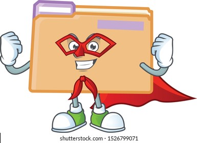 Super hero folder icon with character the mascot