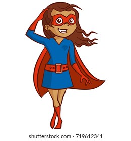 Super Hero Girl Cartoon Character Isolated Stock Vector (Royalty Free ...