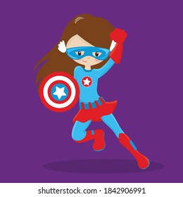 super hero girl design vector illustration