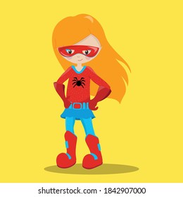 super hero girl design vector illustration