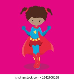 ilustración vectorial de diseño de chica superheroica