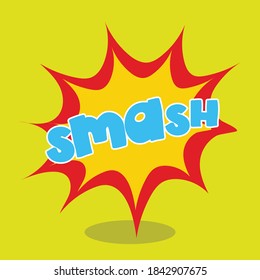 super hero girl smash design vector illustration