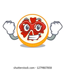 Super hero grapefruit slices on a cartoon plate