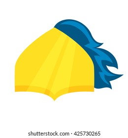 Super hero helmet. Mask for face character in flat style. Heroic or savior vector illustration. Photo props. 
