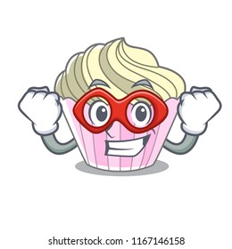 Super hero homemade meringue cake on character cartoon
