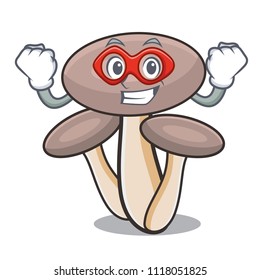 Super hero honey agaric mushroom character cartoon