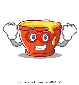 Super hero honey character cartoon style