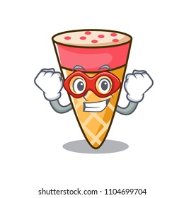 Super hero ice cream tone character cartoon