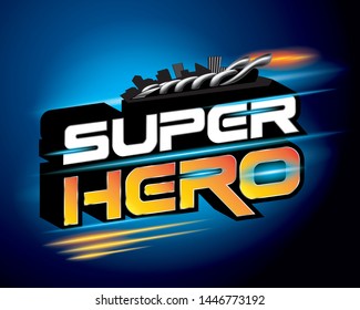 SUPER HERO ICON FONT CONCEPT VECTOR.
