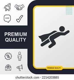 Super hero icon graphic element. Modern design.