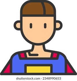 Super Hero Icon image. Suitable for mobile application.
