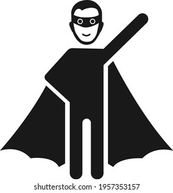 Super hero icon, super man icon vector illustration