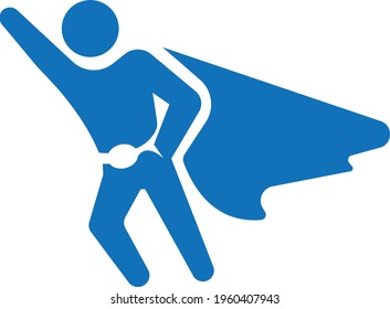 Super hero icon, super man icon vector illustration