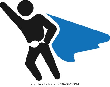 Super hero icon, super man icon vector illustration