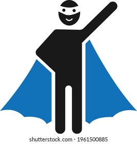 Super hero icon, super man icon vector illustration