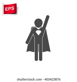 super hero icon, vector business hero symbol, isolated hero sign