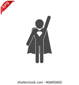 super hero icon, vector business hero symbol, isolated hero sign