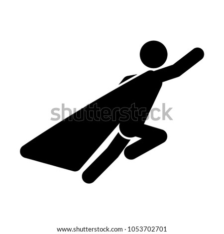 Super hero icon. Vector business hero symbol. Vector illustration