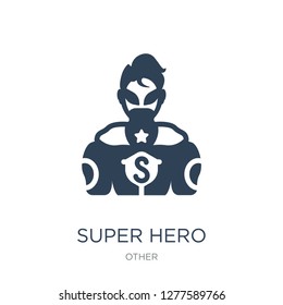 super hero icon vector on white background, super hero trendy filled icons from Other collection, super hero vector illustration