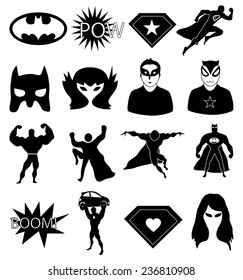 Super hero icons set