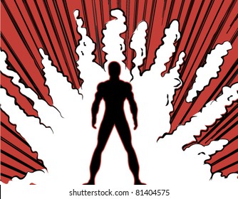 Super hero illustration in comic style