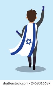 Super Hero isreal Flag Vector