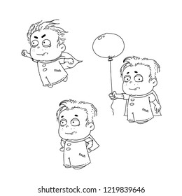 Super Hero Kid Children Vector Illustration Clipart