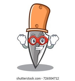 Super hero knife character cartoon style