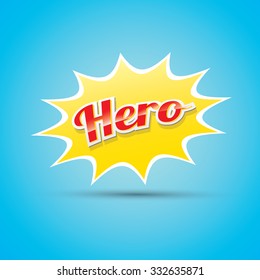 super hero label or sign. vector illustration