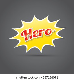 super hero label or sign. vector illustration