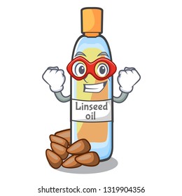 Super hero lenseed oil in the character shape