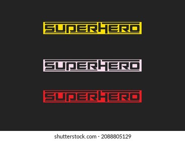 SUPER HERO letter logo and icon design template