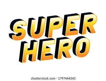super hero lettering design, typography retro and comic theme Vector illustration