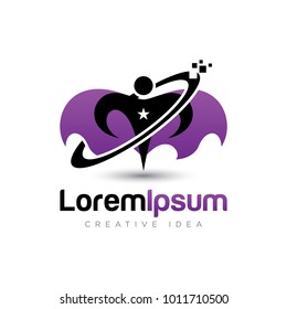 super hero logo design