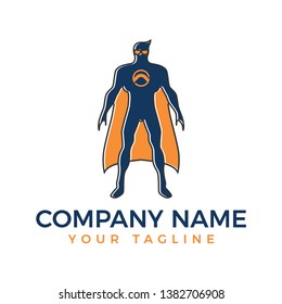 super hero logo design concept