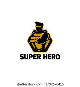 Super Hero Logo Design Vector Template