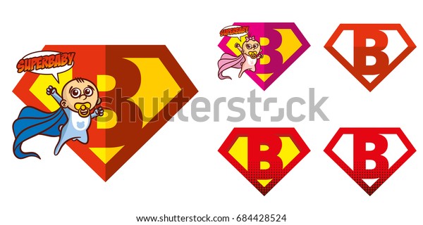 Super Hero Logo Letter B Superhero Stock Vector (Royalty Free) 684428524