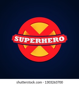 Super hero logo powerfull typography, t-shirt graphics. Vector illustration.