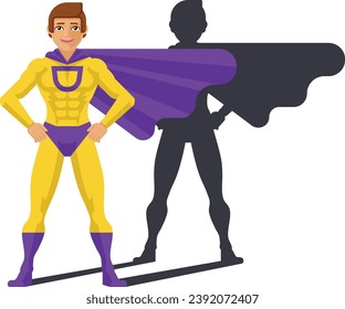 A super hero man character cartoon illustration