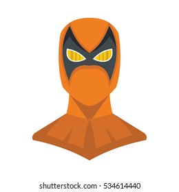 Super hero man illustration in flat cartoon style isolated on white background - vector stock illustration