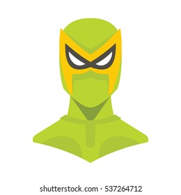 Super hero man illustration in flat cartoon style isolated on white background - vector stock illustration