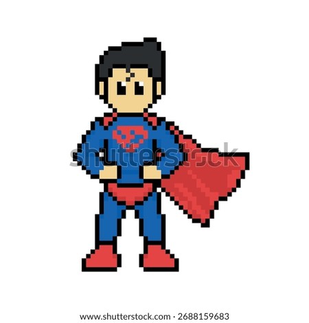 SUPER HERO MAN PIXEL ART